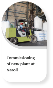 Commissioning Of New Plant At Naroli - Key Milestone